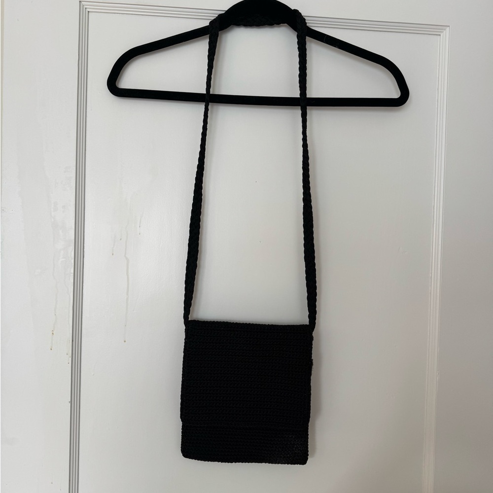 The Sak Black Crochet Crossbody Bag